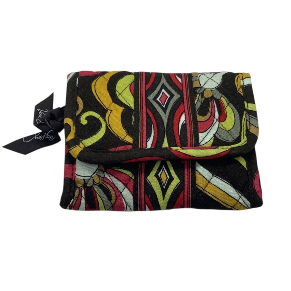 Vera Bradley Puccini Quilted Trifold Wallet ID Window Multiple Compartments